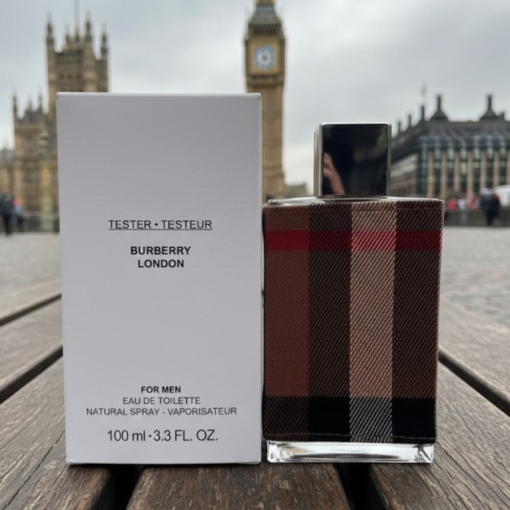 Burberry London for Men Eau de Toilette Plaid Fabric Bottle – 100ml Tester